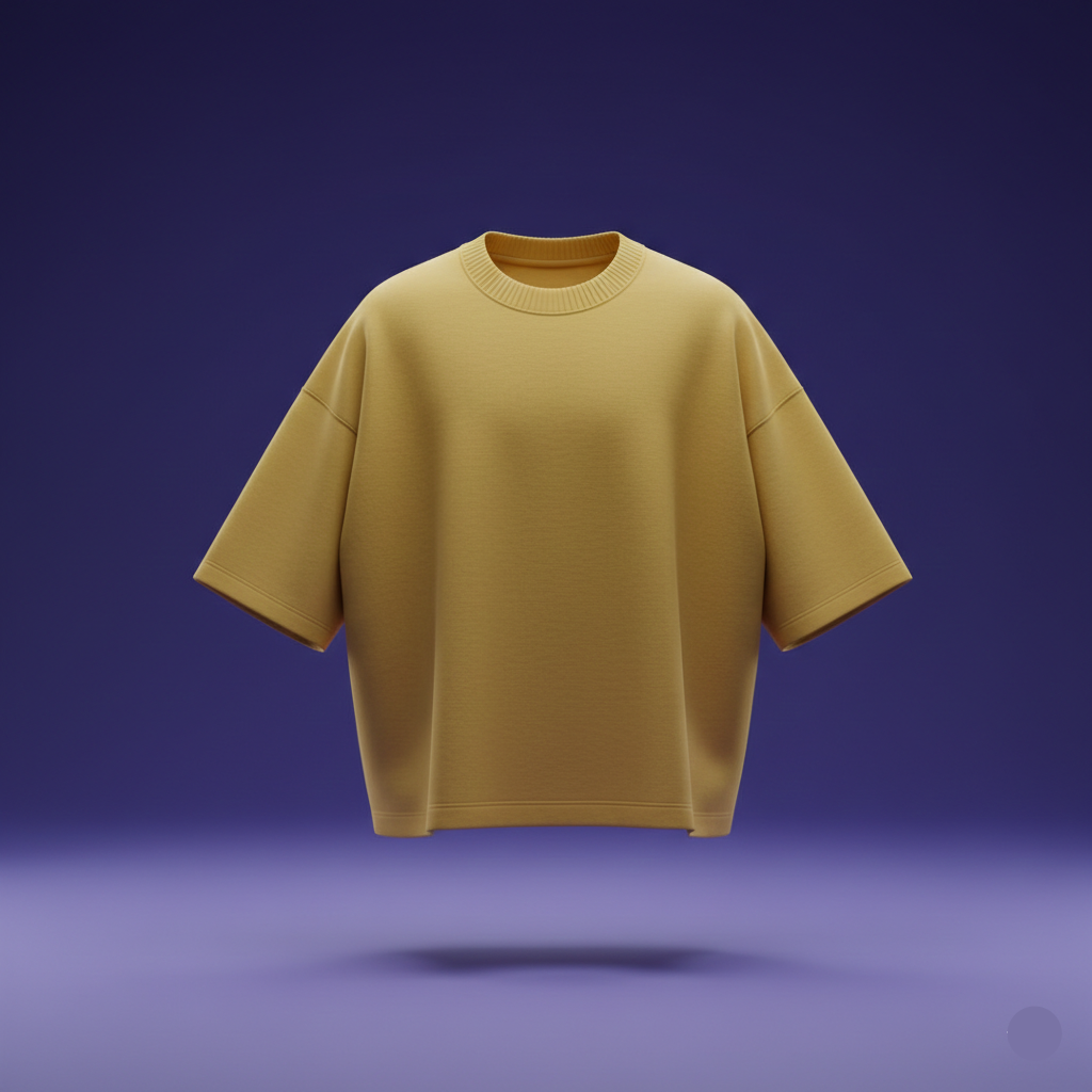 Yellow sweater on a purple background