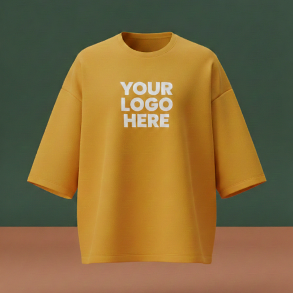 oversized t shirt  logo printing uae