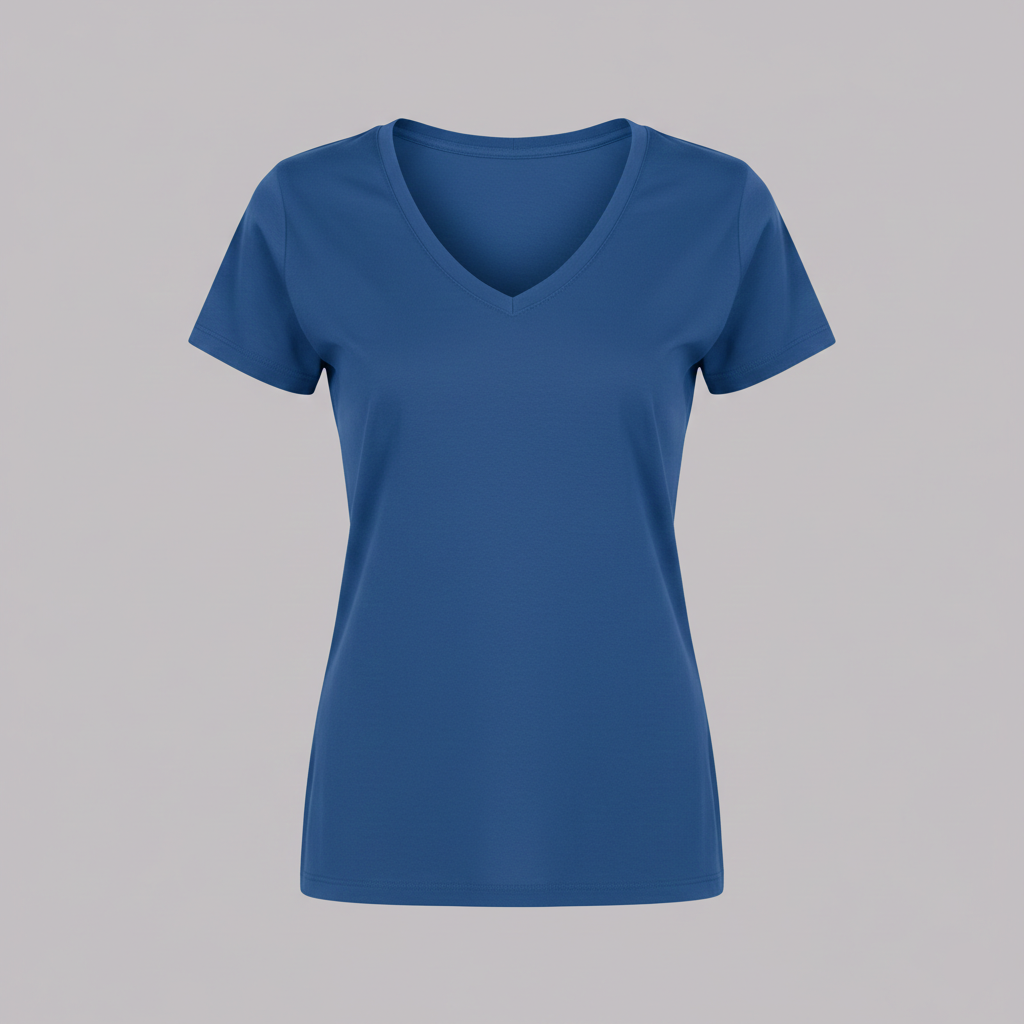 Blue t-shirt on a gray background